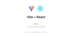 Vite starting page